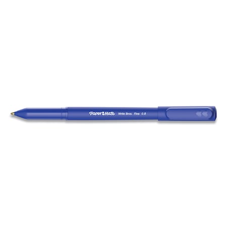 Paper Mate Write Bros. Ballpoint Pen, Stick, Fine 0.8 mm, Blue Ink, Blue Barrel, PK12 PK 2124512